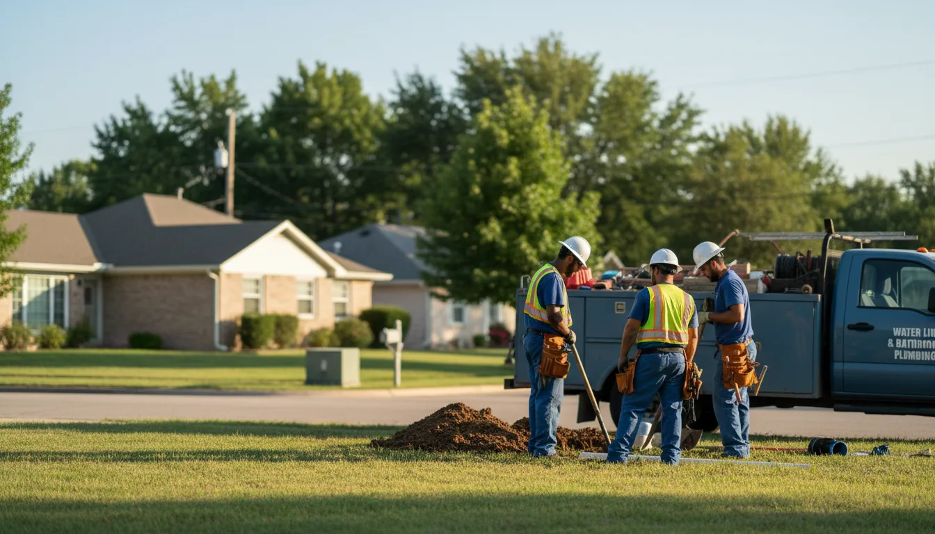 Residential water line and bathroom plumbing service in Hollandale, WI